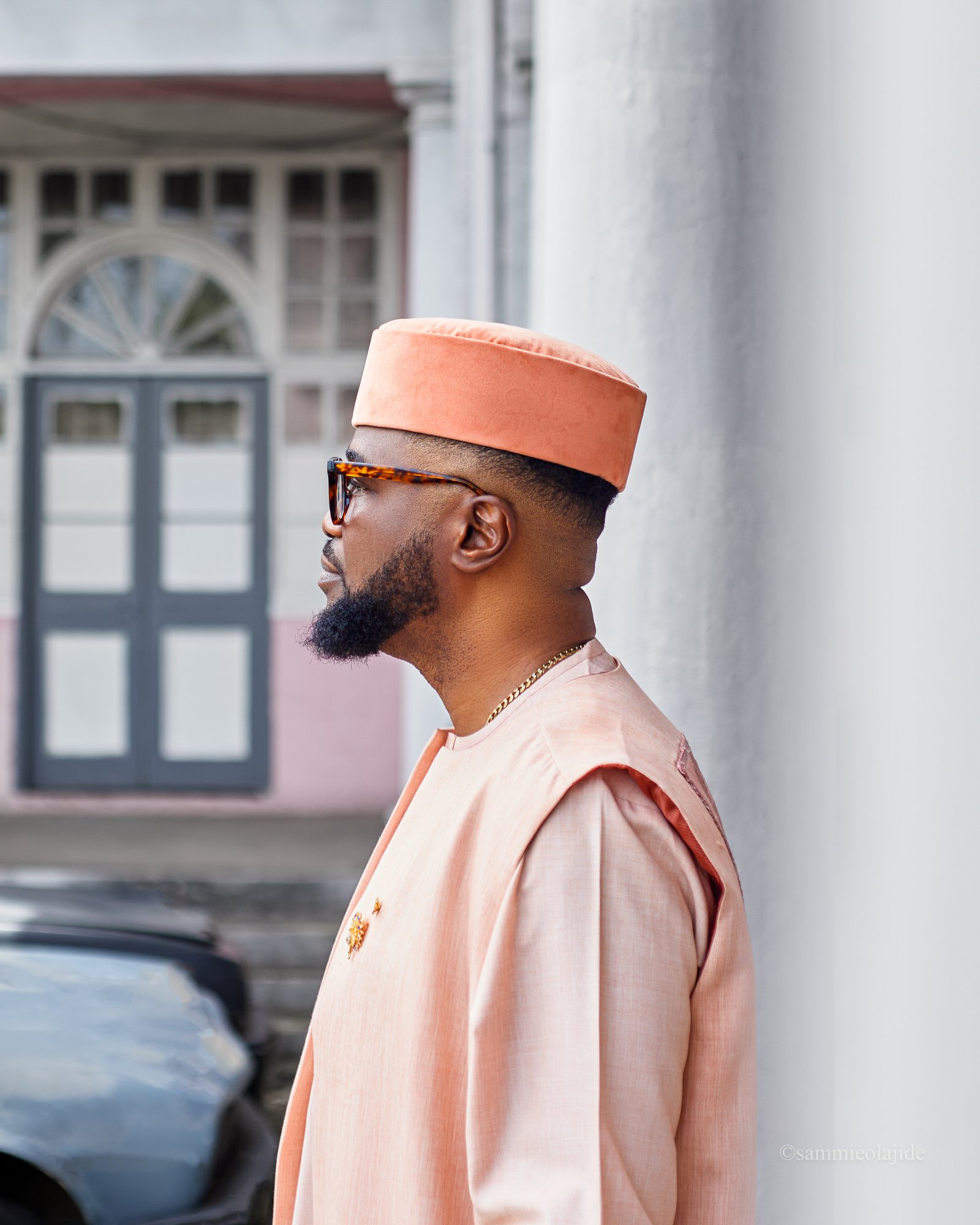 Peach Velvet Awolowo Round Cap Fila